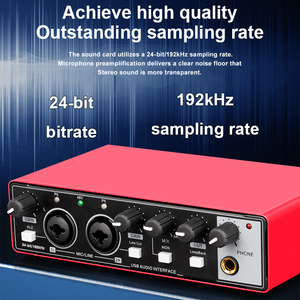 Nueva interfaz de audio profesional de 2 canales 24Bit 192Hkz y tarjeta de sonido USB para grabación en vivo - Product Image 5