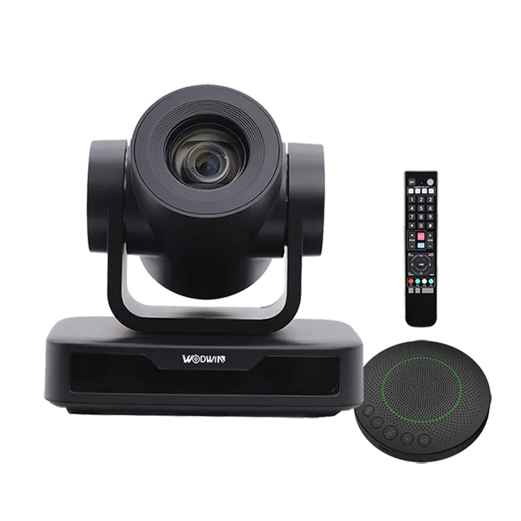 WODWIN-lente de Zoom óptico 10X de alta definición, cámara de videoconferencia, USB, PTZ, micrófono de conferencia de mesa