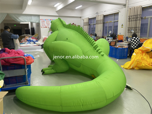 Khổng Lồ Màu Xanh lá cây <span class=keywords><strong>Inflatable</strong></span> iguanas mô hình phim hoạt hình với ánh sáng cho Đảng quảng cáo - Product Image 5