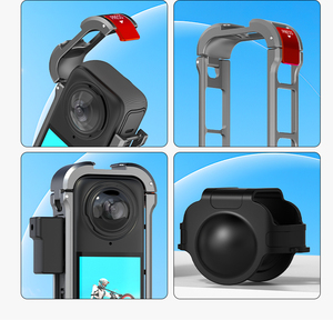 Aluminium Utility Frame for Insta360 X4,Protective Cage,Cold Shoe Interface With <strong>1</strong>/<strong>4</strong>&quot; Threads Foldable Fingers Cold Shoe <strong>Mount</strong> - Product Image 2