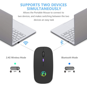 RGB Wireless Mouse Computermaus Silent Ergonomische wiederauf ladbare BT-Mäuse mit LED-optischen USB-Mäusen mit Hintergrund beleuchtung für PC-Laptops - Product Image 2