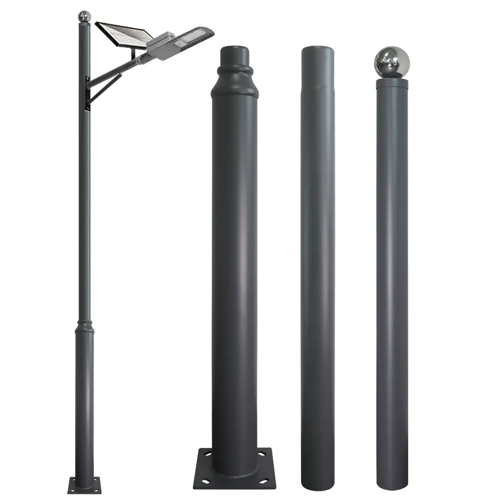 Fácil de instalar 3M 4m 5M 6m poste de tipo dividido para poste de luz de jardín y poste de lámpara de luz de calle China Road Light Pole Factory