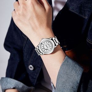 DOM 1769 Eastern Arabic Numerals Men's Quartz Watch Magnetic Ball Rotation <strong>Design</strong> Waterproof Male Casual Fashion Wristwatch - Product Image 2