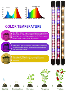 ขาตั้งกล้อง 5 หลอดรีโมทคอนโทรลเต็มสเปกตรัมสีแดงสีฟ้าสีขาวจับเวลา 4/8/12 ชั่วโมงหรี่แสงได้ 80W Led เติบโตแสงสําหรับโรงงานขนาดใหญ่ - Product Image 4