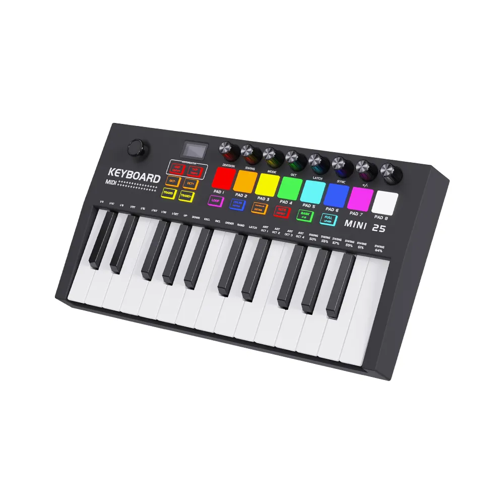 Draagbare Audio Midi Keyboard Controller 25 Toets Mini Professionele Digitale Elektronische Piano Keyboard Controller