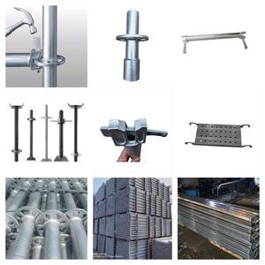 Andamio de bloqueo de anillo de construcción con disco Vertical Ledger estándar Diagonal Brace Base Plate Jack U Head