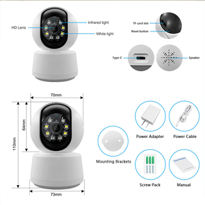 TuyaスマートWiFiIPカメラ屋内PTZ360度、双方向オーディオおよび自動追跡機能付きUSBCポートカメラ - Product Image 3