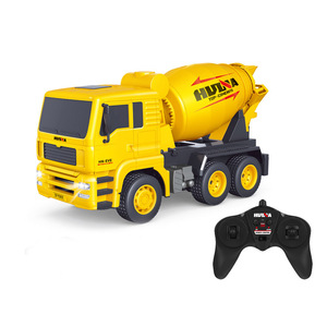 1:18 ölçekli Rc çimento mikser kamyonu 2.4GHz 6CH uzaktan kumanda çimento karıştırıcı mühendislik Model kamyon ışıkları ile - Product Image 5