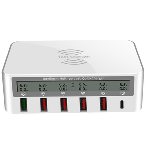 2024 100W Quick Charge 3.0 USB Fast Charging Station 6-Port Multiport Speed <strong>Charger</strong> for Android Electric PD Quick Fast <strong>Charger</strong> - Product Image 1