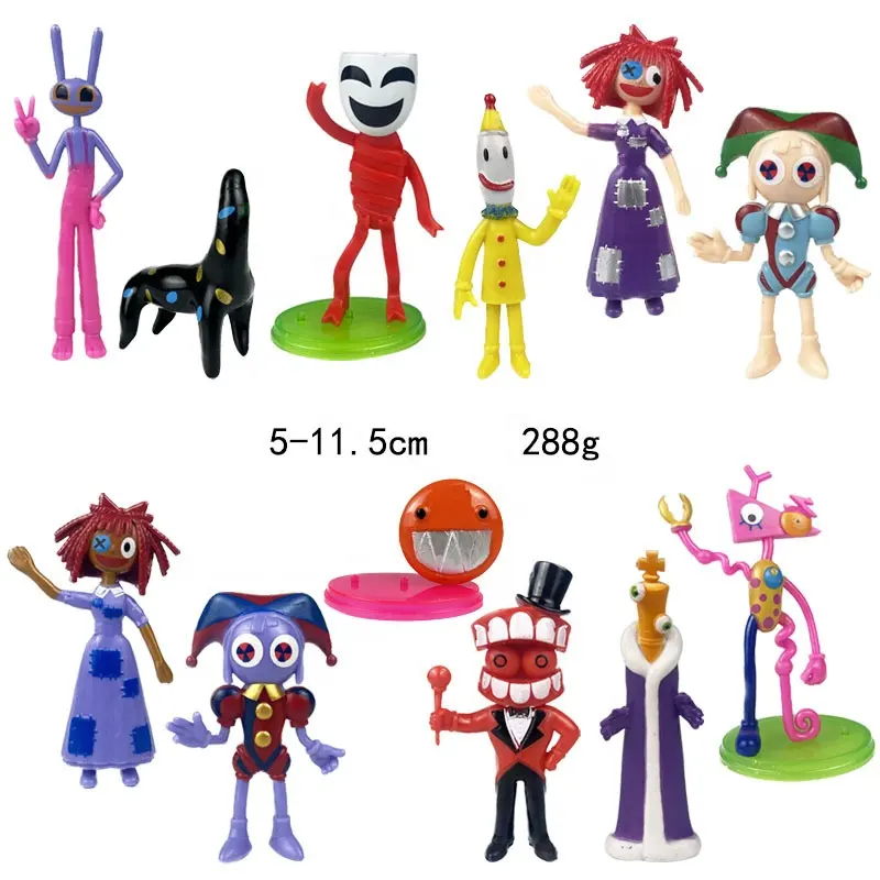 Hot Sale The Amazing Digital Circus Handoffice Pvc Toy Joker Pomni Jax Digital Circus Children'S Toys Suit Set