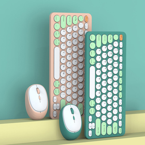 Kit de teclado y ratón multidispositivo de 3 modos de tamaño pequeño, conjunto combinado de miniteclado y ratón inalámbrico 2,4G BT