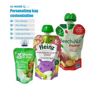 135C Hot Filling Anti-chocking Cap Spout Pouch Alta Temperatura Esterilização Stand Up Pouch para Bebês Embalagem Líquida