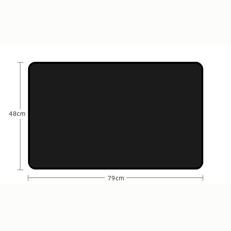 Rideau occultant noir à bande intégrale - Carré monolithique