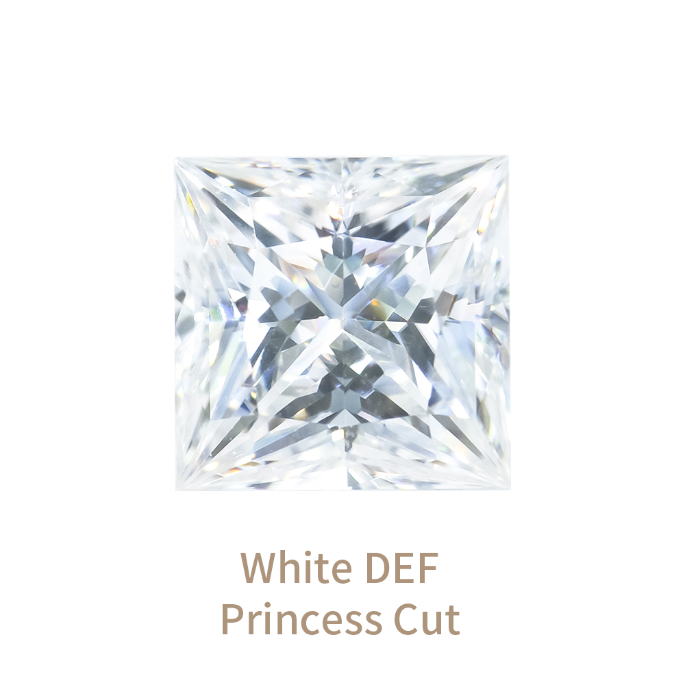 White DEF Princess Cut