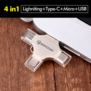 4 In 1 Multifunktion stele fon OTG USB-Flash-Laufwerk 32GB Typ C Pen drive Memory Disk Für Telefon Android