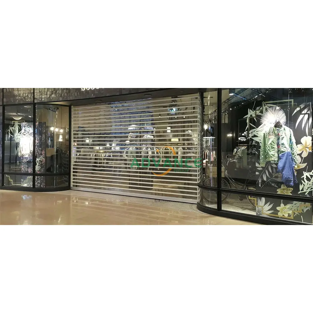 Advance Top Quality Transparent Glass Panel Garage Door roller shutter doors windows