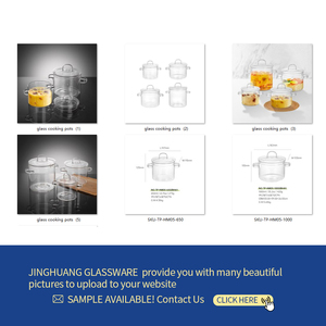 JINGHUANG GLASSWAREガラス調理ポット直接加熱高温耐性ガラスポットキッチン用品用 - Product Image 2