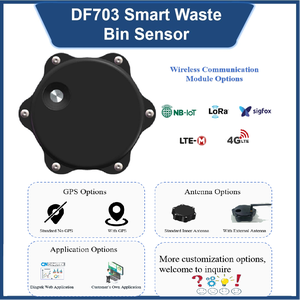 Dingtek DF703 Sensor de contenedor inteligente Inalámbrico Monitoreo de distancia interior/exterior con función de gran angular Opción de almacenamiento de datos en la nube para residuos - Product Image 3