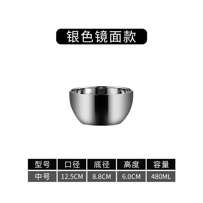 12.5cm square and round bowl (glossy silver)