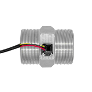 Sensor de flujo de agua de acero inoxidable, salida de sensores de flujo de pulso de 3 cables para equipos de tratamiento de agua, Sensor de flujo de agua