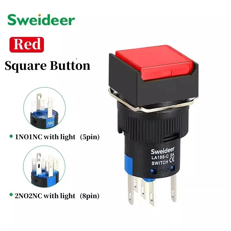 Forma cuadrada roja iluminada