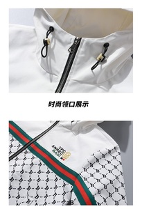 Người Đàn Ông Của Chất Lượng Cao Mùa Hè Thể Thao Thời Trang Áo Khoác Biểu Tượng Tùy Chỉnh Vải Windproof Áo Khoác Với Phía Trước Biểu Tượng Vị trí - Product Image 6