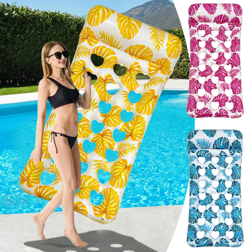 Vente en gros logo personnalisé tapis de piscine flotteur de piscine lit hamac flotteur de piscine gonflable d'été adultes