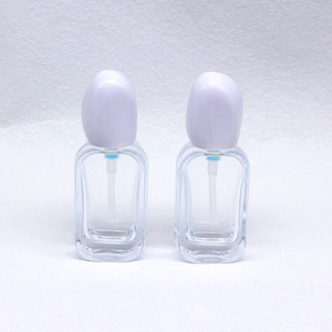 30ml Plastics <strong>Various</strong> <strong>Shape</strong> of Cap Modern Simple Transparent Rectangle Liquid Makeup Glass <strong>Bottle</strong>/30ml square Glass Pump <strong>Bottle</strong> - Product Image 5