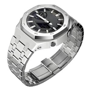 Lionormステンレス鋼保護時計ケース金属製折りたたみ式バックル時計ストラップ<span class=keywords><strong>Casio</strong></span> Gshock <span class=keywords><strong>Ga2100</strong></span> Modキット