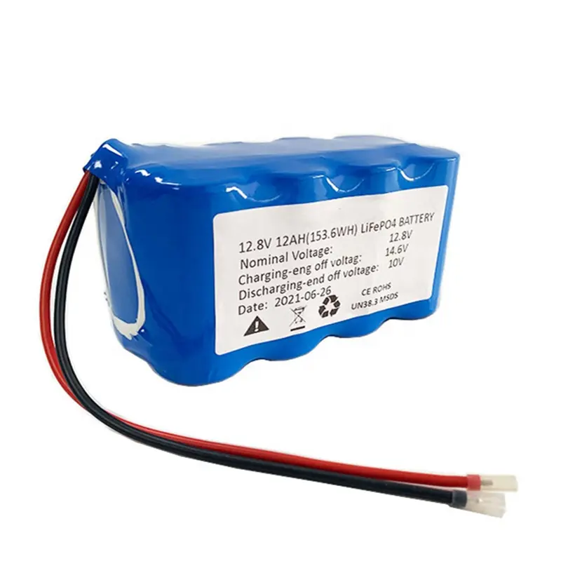 LiFePO4 32700 4S2P 12.8V 12V 12Ah batterie lithium-ion rechargeable avec pcb pour réverbère solaire