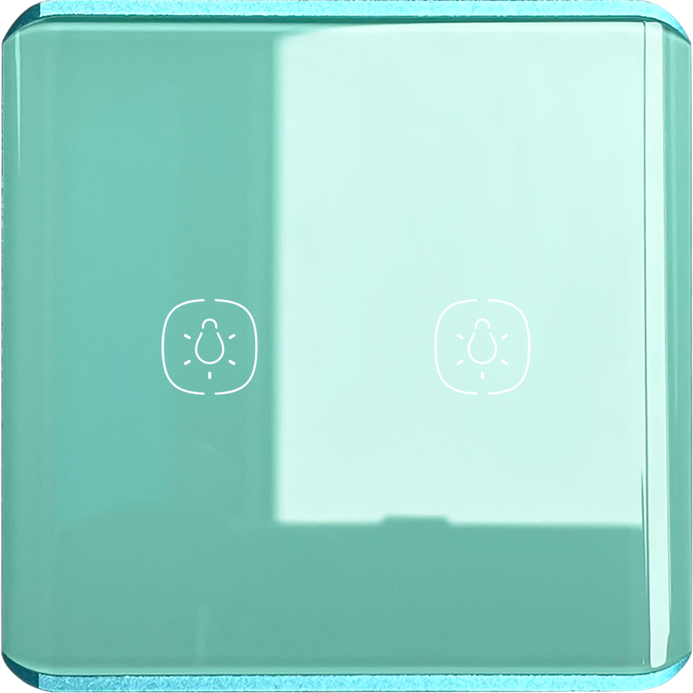 2gang Lighting switch-Turquoise