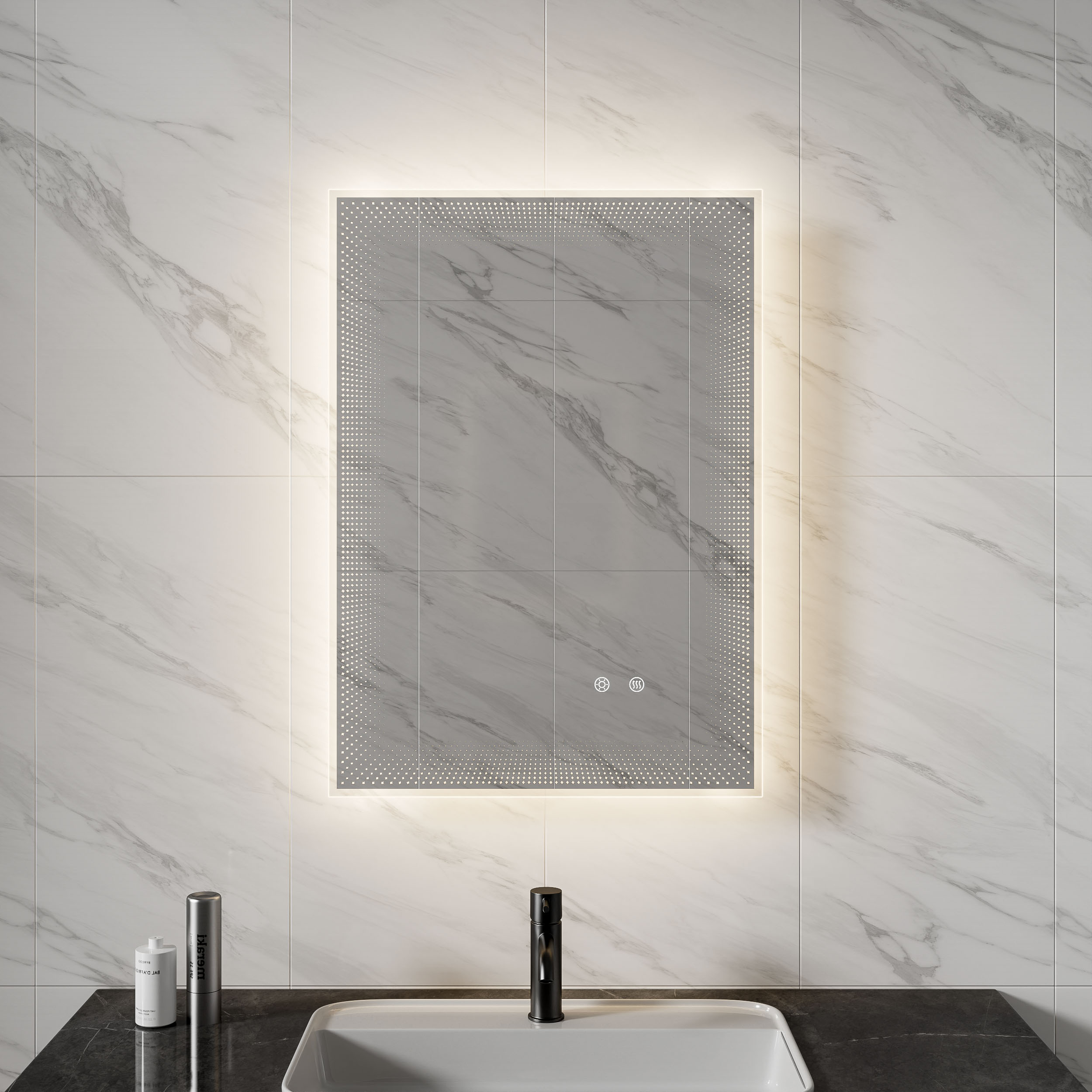Miroir de salle de bain LED sans cadre DP528-F