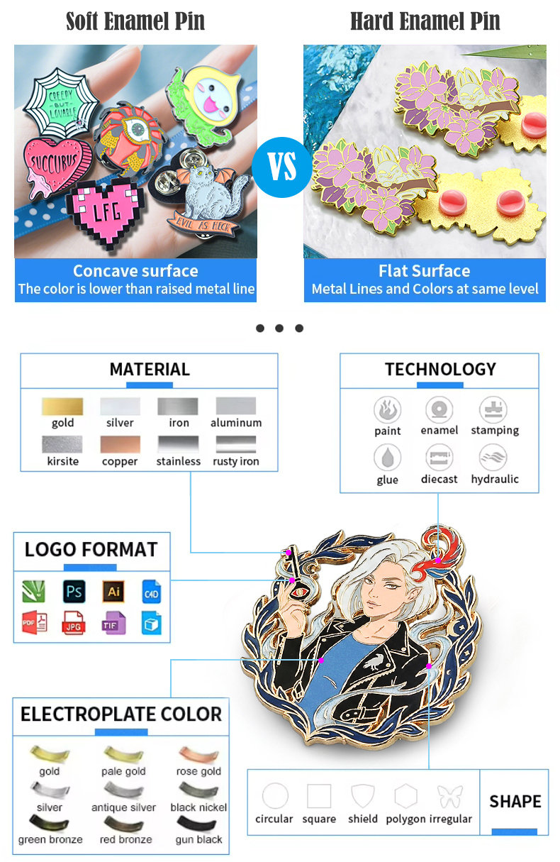 enamel pins custom design