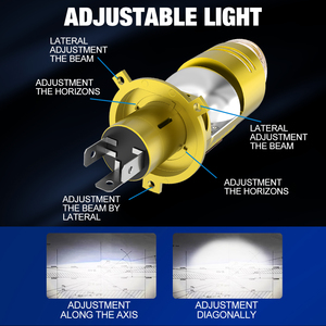 XSTORM özelleştirilmiş 90W 3570 CSP High yüksek düşük işın H4 Led projektör Lens araba Led far lambaları Canbus - Product Image 3