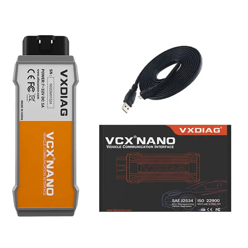 Vxdiag vcx NANO สำหรับ Volvo 2014D ลูกเต๋าเครื่องมือวินิจฉัยรถยนต์ระบบแบบเต็ม J2534โปรแกรมสแกนเนอร์โปรแกรม ECU