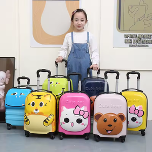 カスタマイズされた子供用旅行トロリースーツケース<span class=keywords><strong>18</strong></span>インチスピナーキャスター付きTSAロック防水PC素材