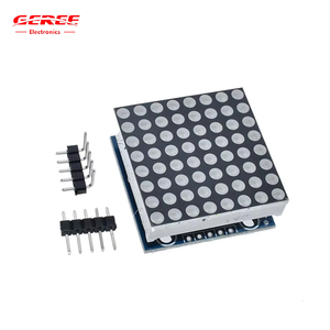 MAX7219 modulo Dot Matrix LED Display rosso 8*8 SCM modulo di interfaccia Driver 5V LED scheda di controllo IO Port Driver Kit DIY