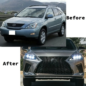 Le xus RX RX RX350 RX450 aksesuarları için 2006-2009 yükseltme 2020 tarzı Facelift dönüşüm lexus RX için kaput bodykit ile - Product Image 4