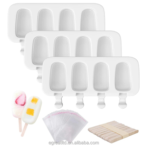 Bpa Free 12 Pieces Silicone Popsicle Molds Easy-release Ice Cream Pop Maker