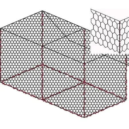 Anping boîte de gabion hexagonale panier de gabion enduit de PVC treillis métallique tissé gabion cages en pierre pour la protection des berges de rivière