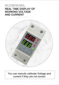 Voltriq High Quality Din Rail AC and DC over and under <strong>Voltage</strong> over Current Protector Device 40A S63Aingle Phase Electric VAP - Product Image 3