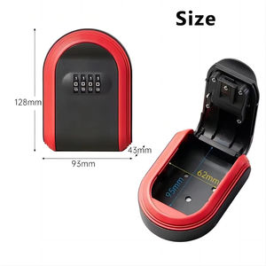 Wall Mounted Key Storage 4 Digital Combination Password Security <strong>Code</strong> Lock Key Lock Box for Home Office Storage Box Organizer
