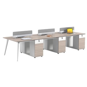 Modern Simple 6 4 2-Person <strong>Computer</strong> Staff Station Office <strong>Tables</strong> Chairs with Cabinet Staff Screen Desk Card Hold for Home Use - Product Image 6