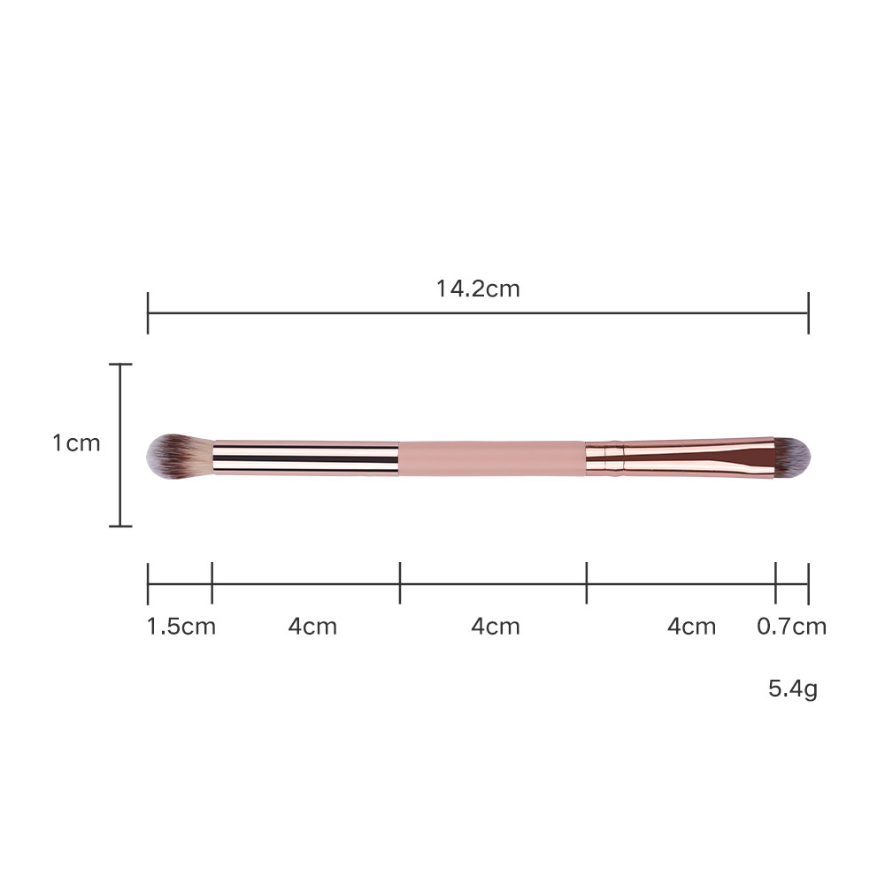 Pinceau estompeur de fard à paupières double embout - rose