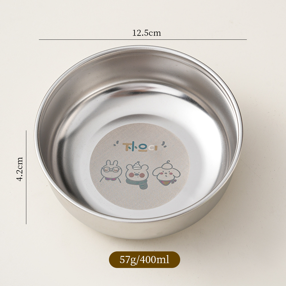 Silver 304 childrens food bowl-color agonist