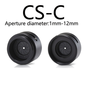 Ayarlanabilir diyafram Iris diyafram C montaj CS montaj 1-12mm mikroskop kamera Lens adaptörü halka modülü kondenser fotoğraf - Product Image 3
