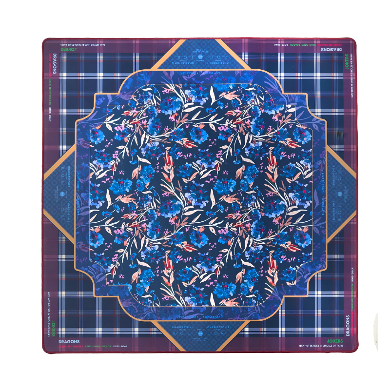 Dark blue floral style