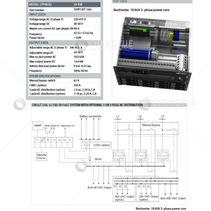 Eltek rectibase güç çekirdek 110VDC 18kVA MB CIOR1207.1xxx dc güç sistemi baz istasyonu için - Product Image 4