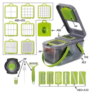 Factory Wholesale Kitchen Accessories 14 <strong>in</strong> <strong>1</strong> <strong>Food</strong> Cutter Veggie Onion Chopper Mandoline Slicer Multifunctional Vegetable Cutter - Product Image 2