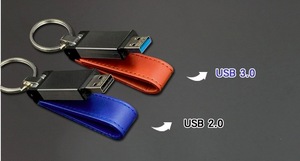 高品质散装廉价流行风格皮革材料u盘带定制标志创意u盘 - Product Image 6